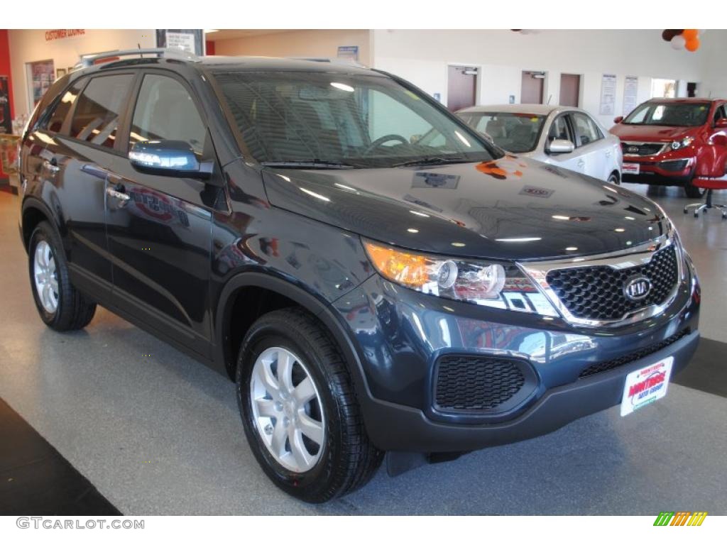 2011 Sorento LX V6 - Pacific Blue / Black photo #8