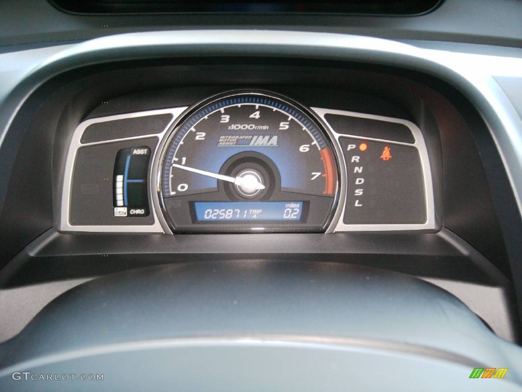2007 Civic Hybrid Sedan - Magnetic Pearl / Ivory photo #10