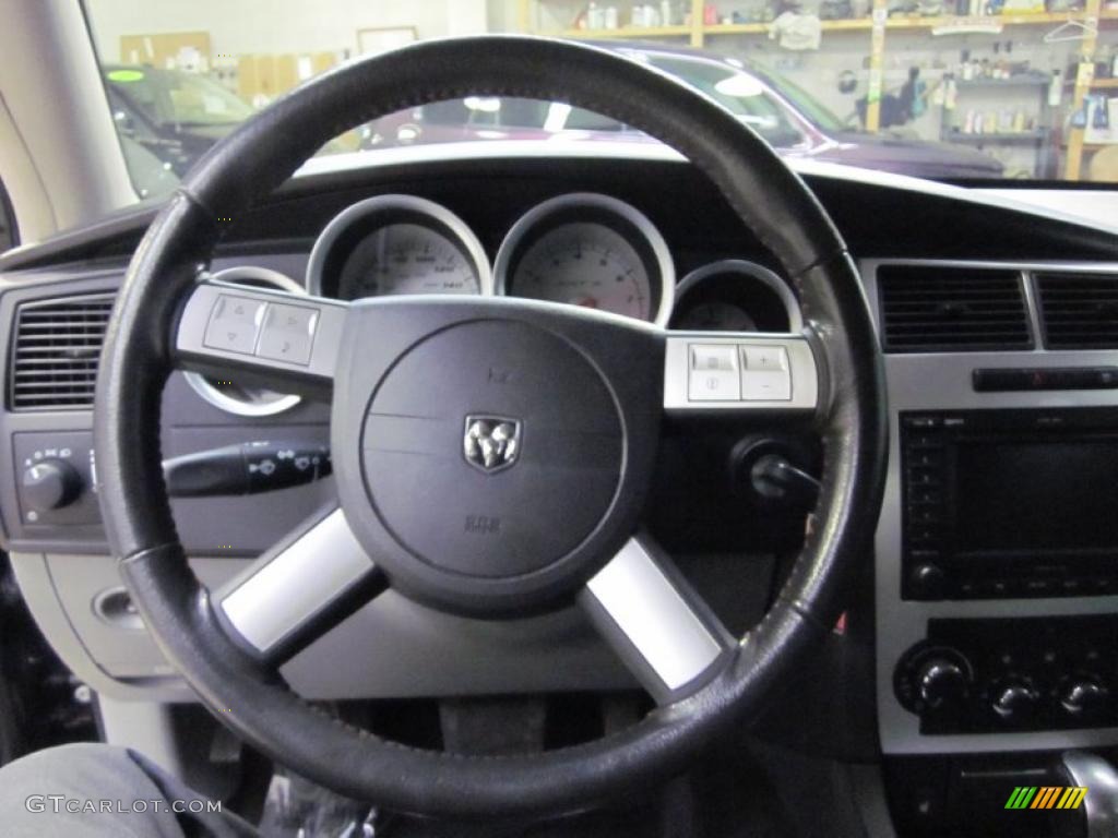 2006 Dodge Charger SRT-8 Dark Slate Gray/Light Slate Gray Steering Wheel Photo #45915075
