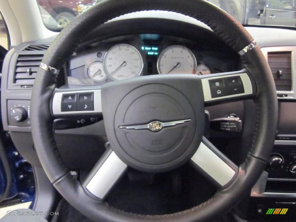 2010 Chrysler 300 SRT8 Dark Slate Gray Steering Wheel Photo #45916129