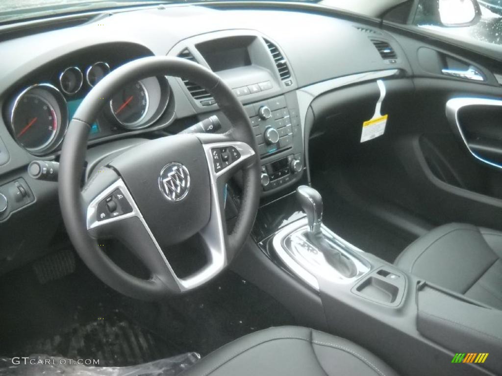 Ebony Interior 2011 Buick Regal CXL Turbo Photo #45917757