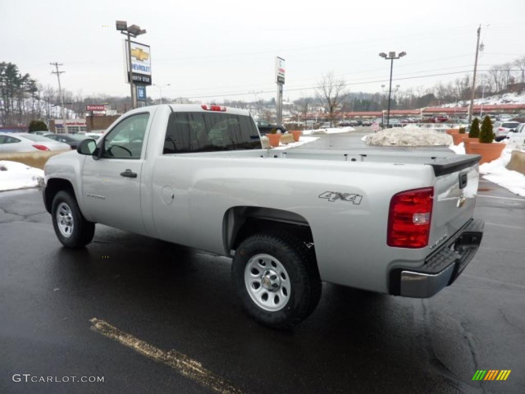 2011 Silverado 1500 Regular Cab 4x4 - Sheer Silver Metallic / Dark Titanium photo #5