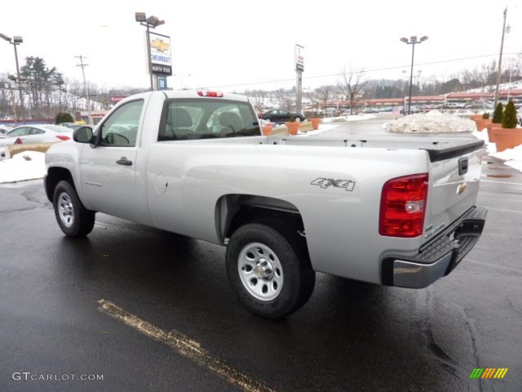 2011 Silverado 1500 Regular Cab 4x4 - Sheer Silver Metallic / Dark Titanium photo #5