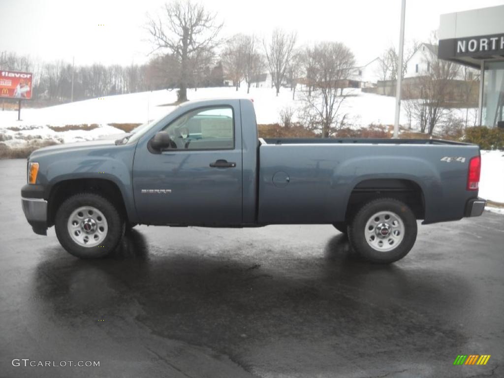 Stealth Gray Metallic 2011 GMC Sierra 1500 Regular Cab 4x4 Exterior Photo #45918504