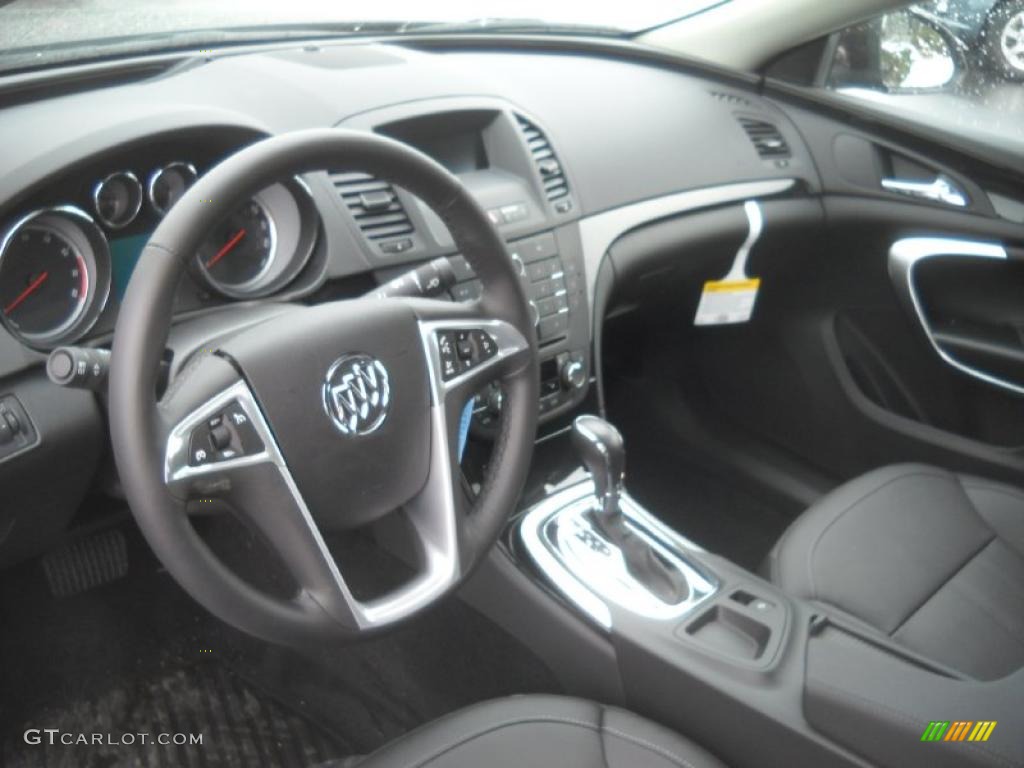 Ebony Interior 2011 Buick Regal CXL Turbo Photo #45918558