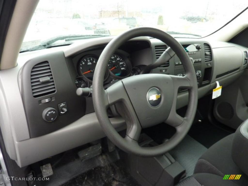 2011 Silverado 1500 Regular Cab 4x4 - Sheer Silver Metallic / Dark Titanium photo #14