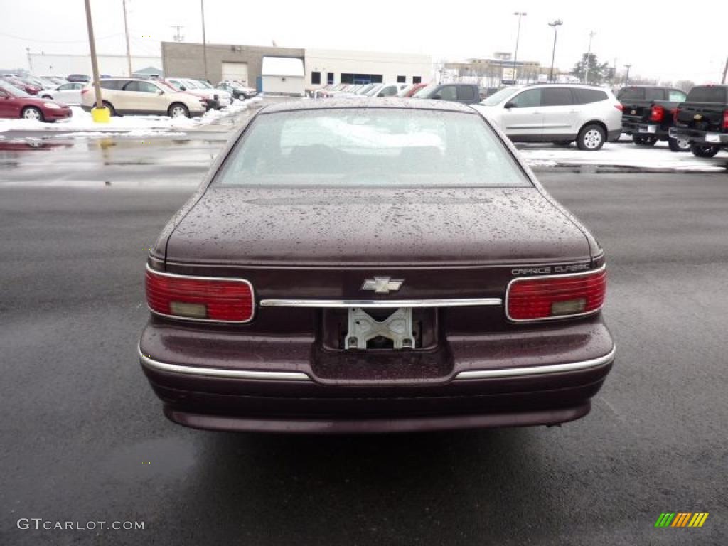 Dark Cherry Metallic 1996 Chevrolet Caprice Classic Sedan Exterior Photo #45919068