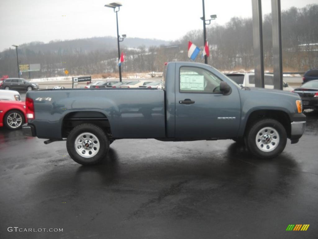 Stealth Gray Metallic 2011 GMC Sierra 1500 Regular Cab 4x4 Exterior Photo #45919698