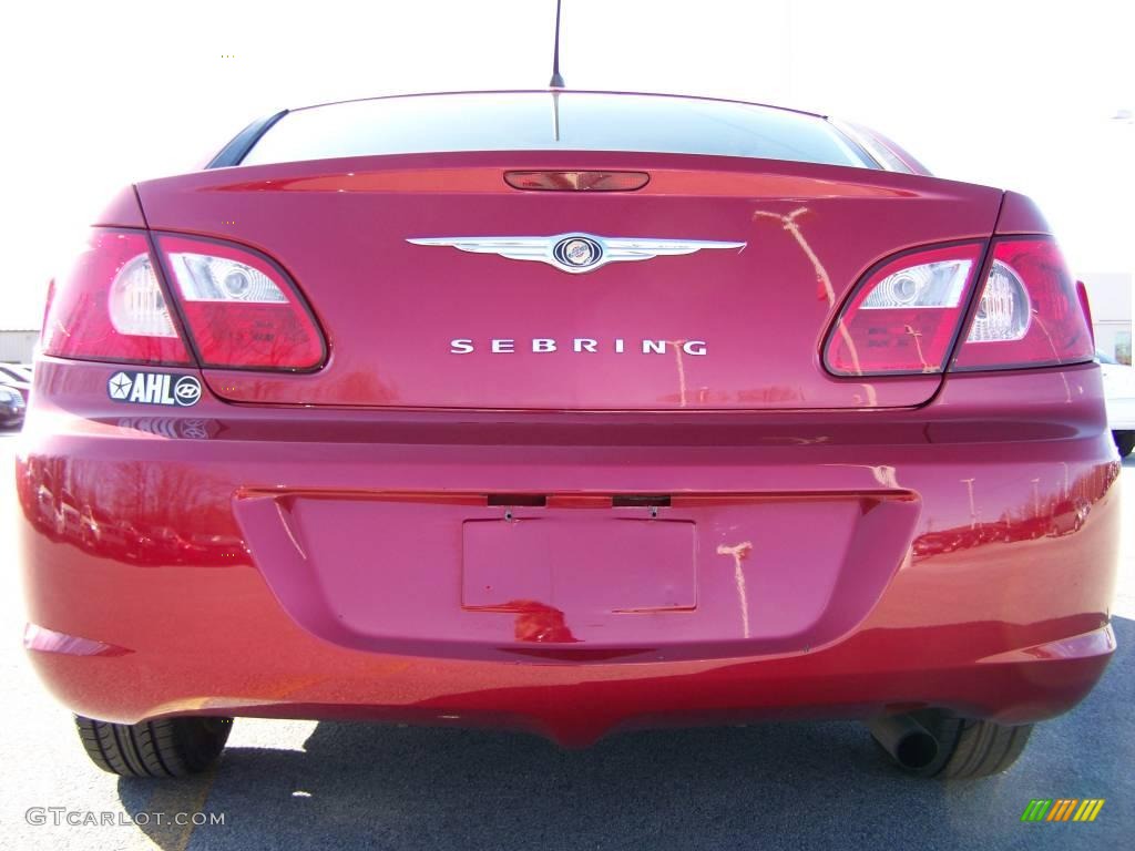 2007 Sebring Sedan - Inferno Red Crystal Pearl / Dark Slate Gray/Light Slate Gray photo #4