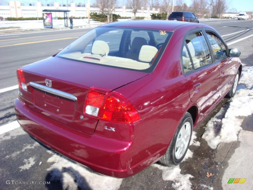 Radiant Ruby Pearl 2003 Honda Civic LX Sedan Exterior Photo #45923314