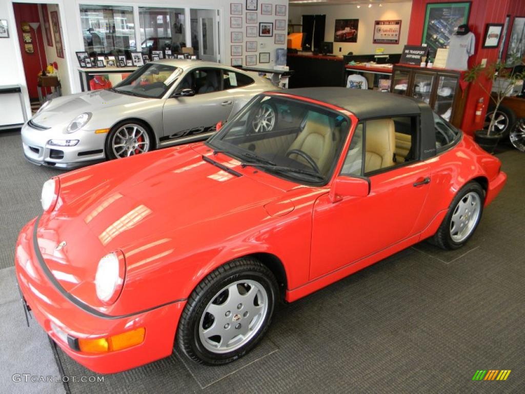 Guards Red 1991 Porsche 911 Carrera 2 Targa Exterior Photo #45923416