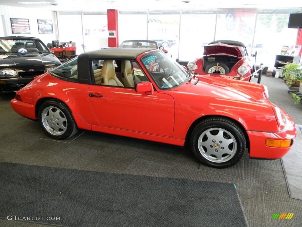Guards Red 1991 Porsche 911 Carrera 2 Targa Exterior Photo #45923488