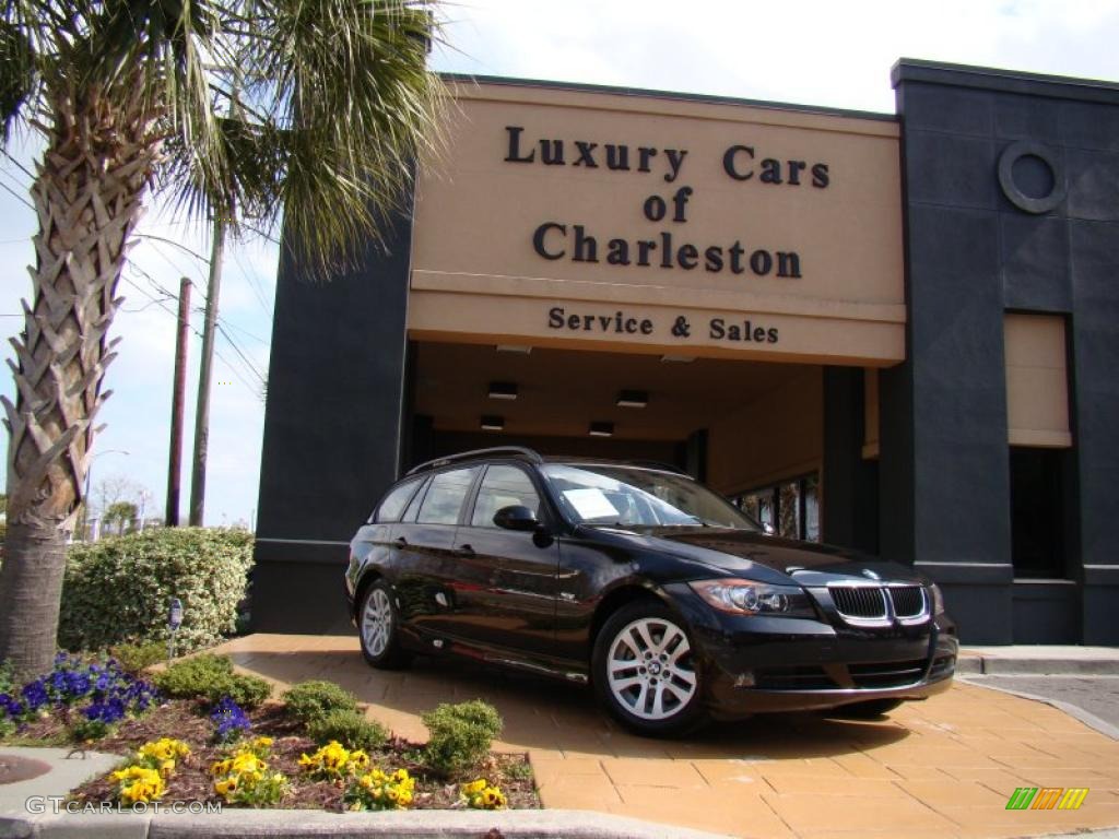 2007 3 Series 328i Wagon - Black Sapphire Metallic / Beige photo #36