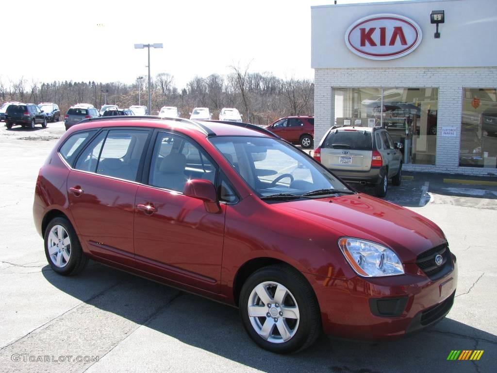 2008 Rondo LX V6 - Volcanic Red / Beige photo #1