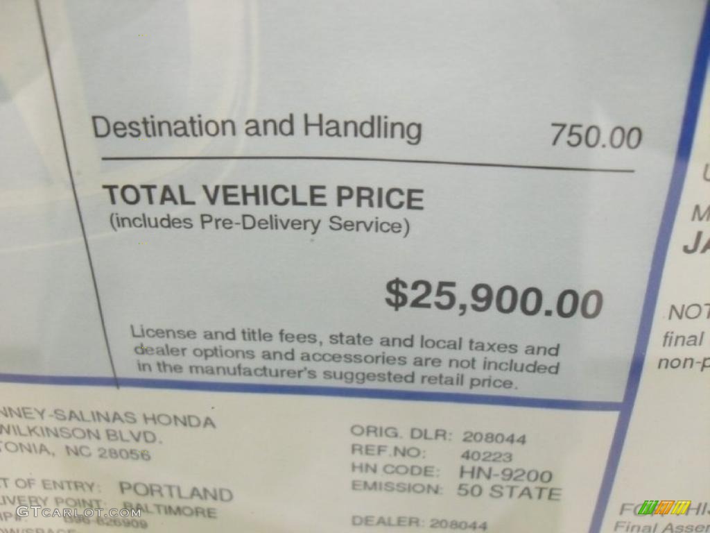 2011 Honda Civic Hybrid Sedan Window Sticker Photos