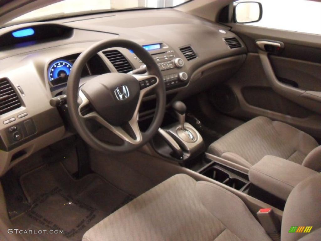 2011 Civic LX Coupe - Polished Metal Metallic / Gray photo #29