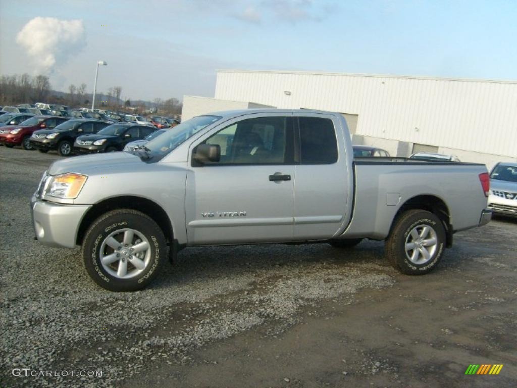 Radiant Silver 2011 Nissan Titan SV King Cab 4x4 Exterior Photo #45926893