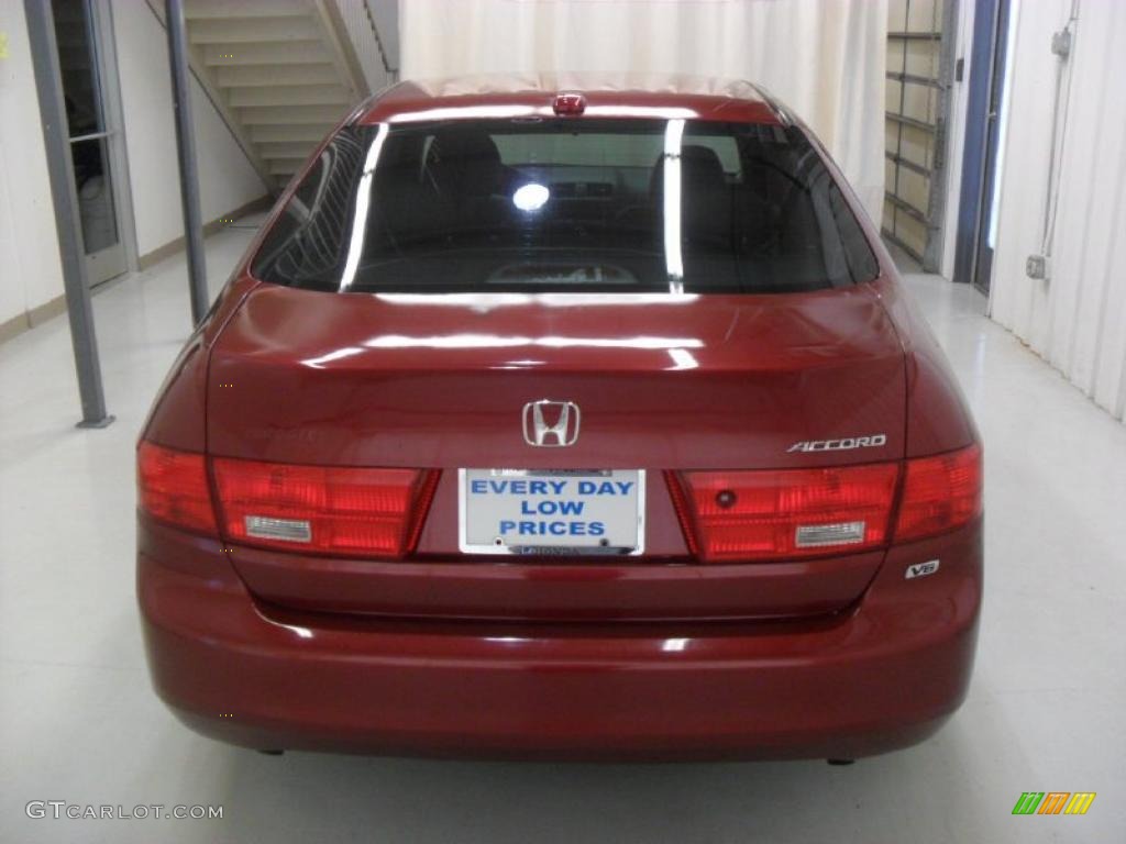 2005 Accord EX-L V6 Sedan - Redondo Red Pearl / Gray photo #3