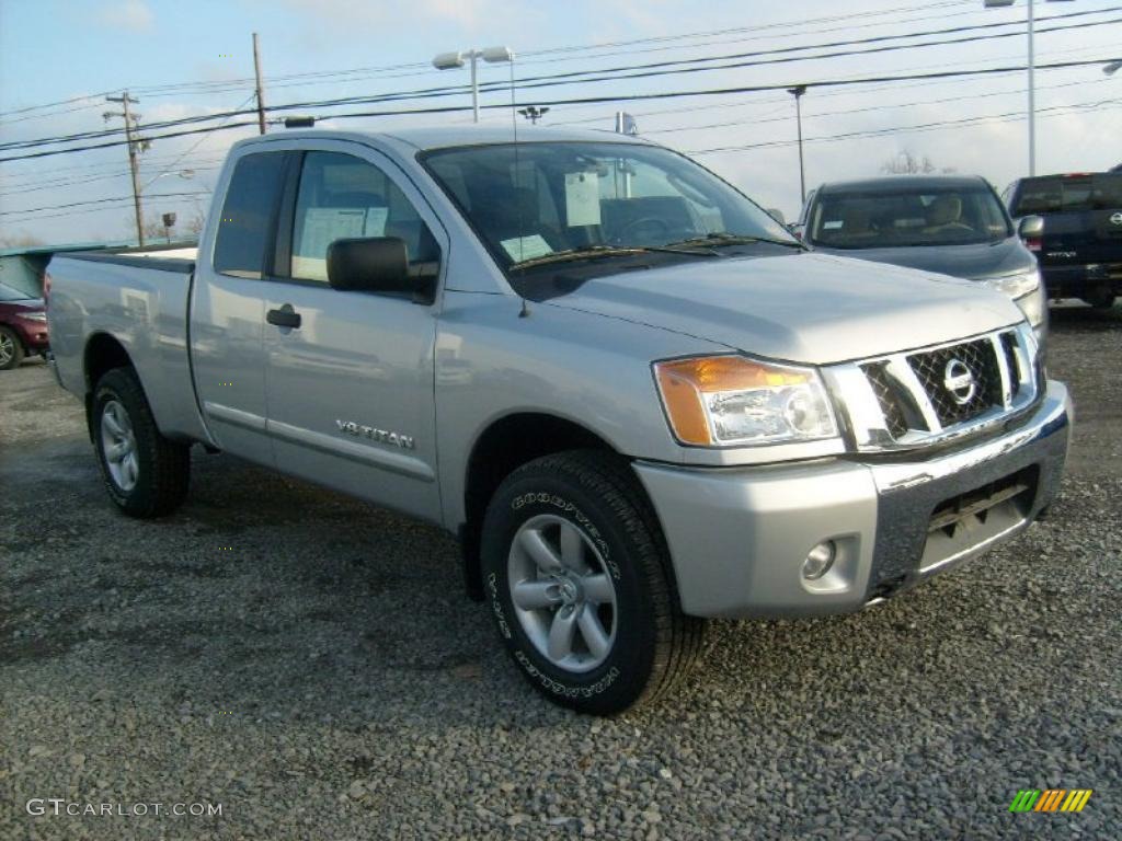 Radiant Silver 2011 Nissan Titan SV King Cab 4x4 Exterior Photo #45926986