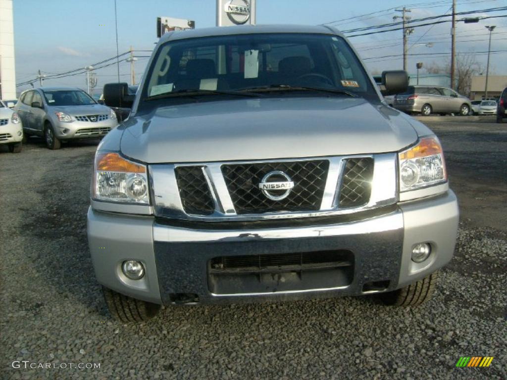 Radiant Silver 2011 Nissan Titan SV King Cab 4x4 Exterior Photo #45927007