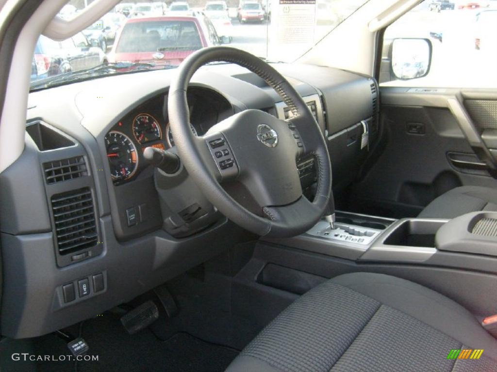 Charcoal Interior 2011 Nissan Titan SV King Cab 4x4 Photo #45927028