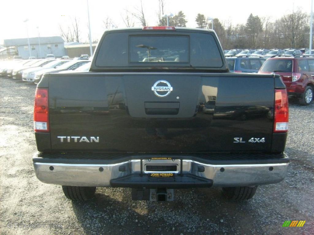 Galaxy Black 2011 Nissan Titan SL Crew Cab 4x4 Exterior Photo #45927166