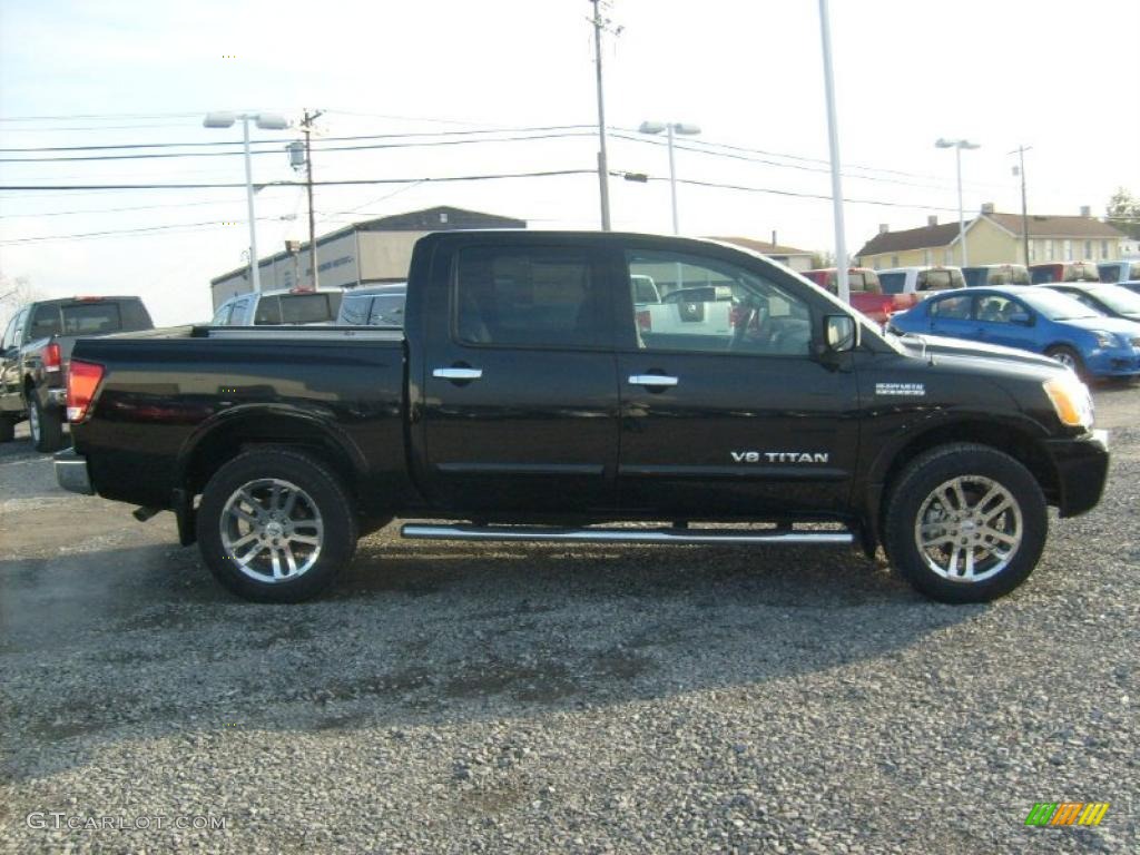 Galaxy Black 2011 Nissan Titan SL Crew Cab 4x4 Exterior Photo #45927181