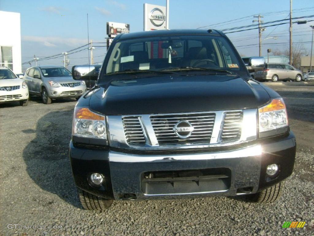 Galaxy Black 2011 Nissan Titan SL Crew Cab 4x4 Exterior Photo #45927199