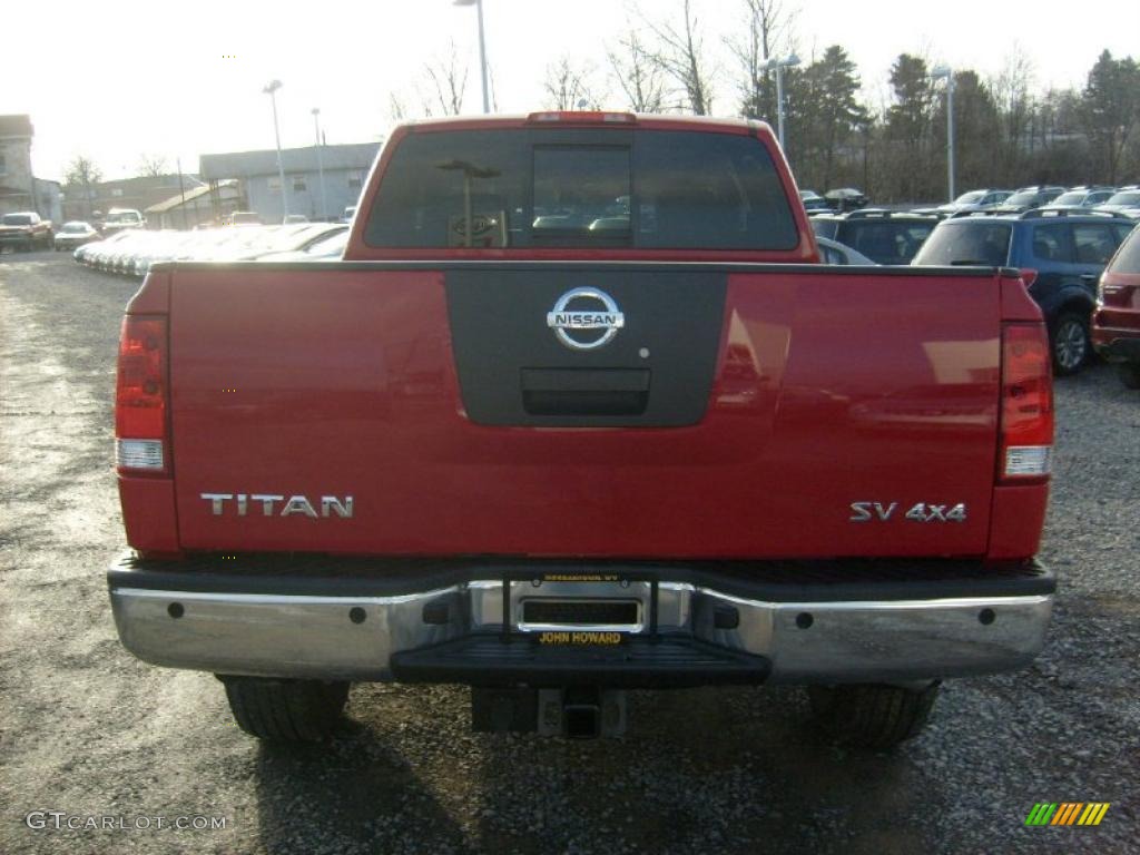 Red Alert 2011 Nissan Titan SV King Cab 4x4 Exterior Photo #45927343