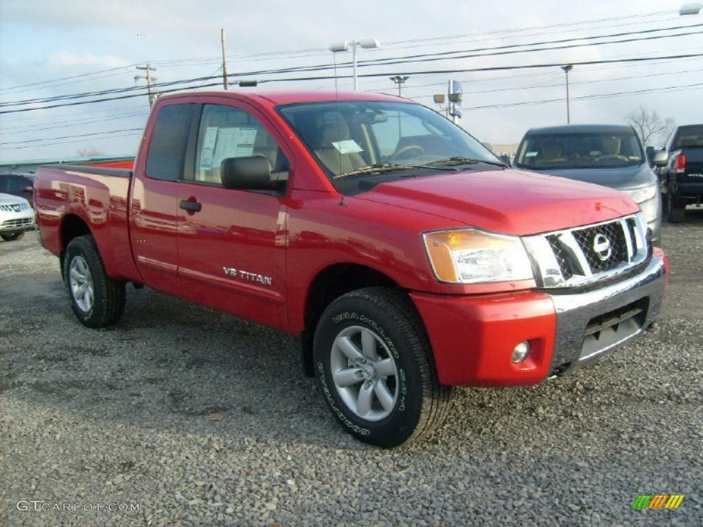 Red Alert 2011 Nissan Titan SV King Cab 4x4 Exterior Photo #45927361