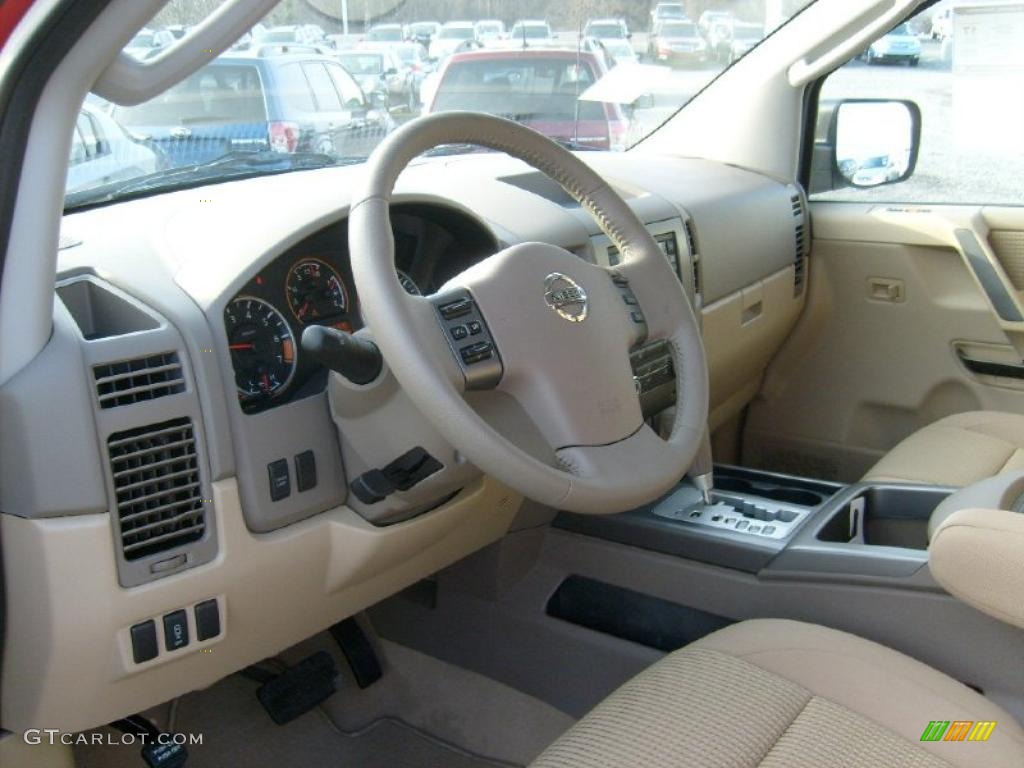 Almond Interior 2011 Nissan Titan SV King Cab 4x4 Photo #45927388