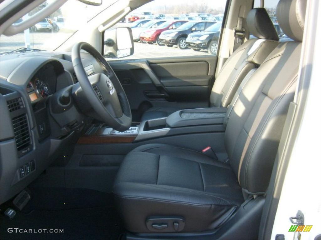 Charcoal Interior 2011 Nissan Titan SL Crew Cab 4x4 Photo #45927469