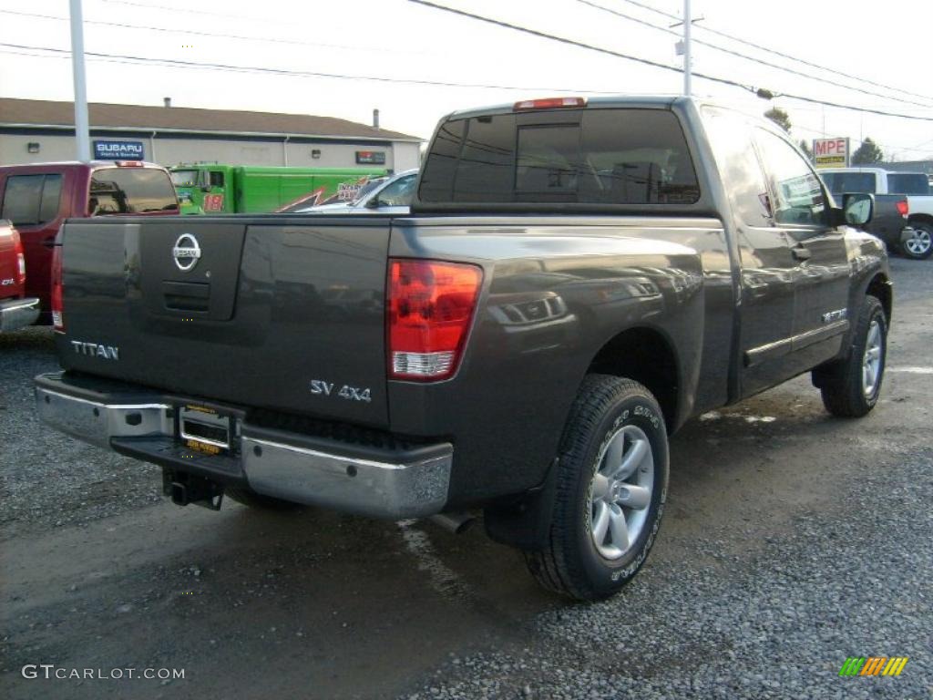Smoke Gray 2011 Nissan Titan SV King Cab 4x4 Exterior Photo #45927676