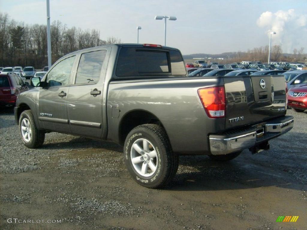 Smoke Gray 2011 Nissan Titan SV Crew Cab 4x4 Exterior Photo #45927784