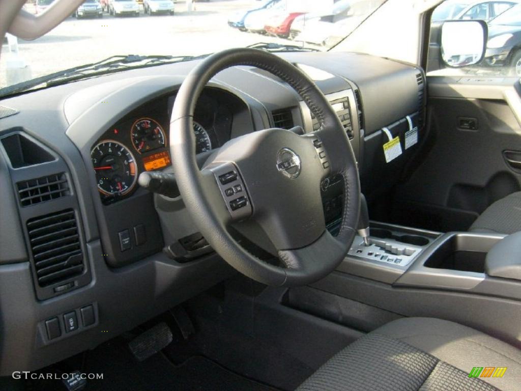 2011 Nissan Titan SV Crew Cab 4x4 Charcoal Dashboard Photo #45927967