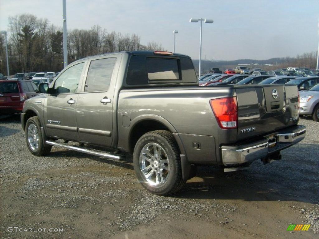 Smoke Gray 2011 Nissan Titan SL Crew Cab 4x4 Exterior Photo #45928612
