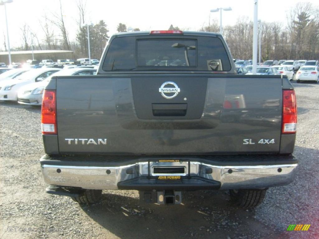 Smoke Gray 2011 Nissan Titan SL Crew Cab 4x4 Exterior Photo #45928624