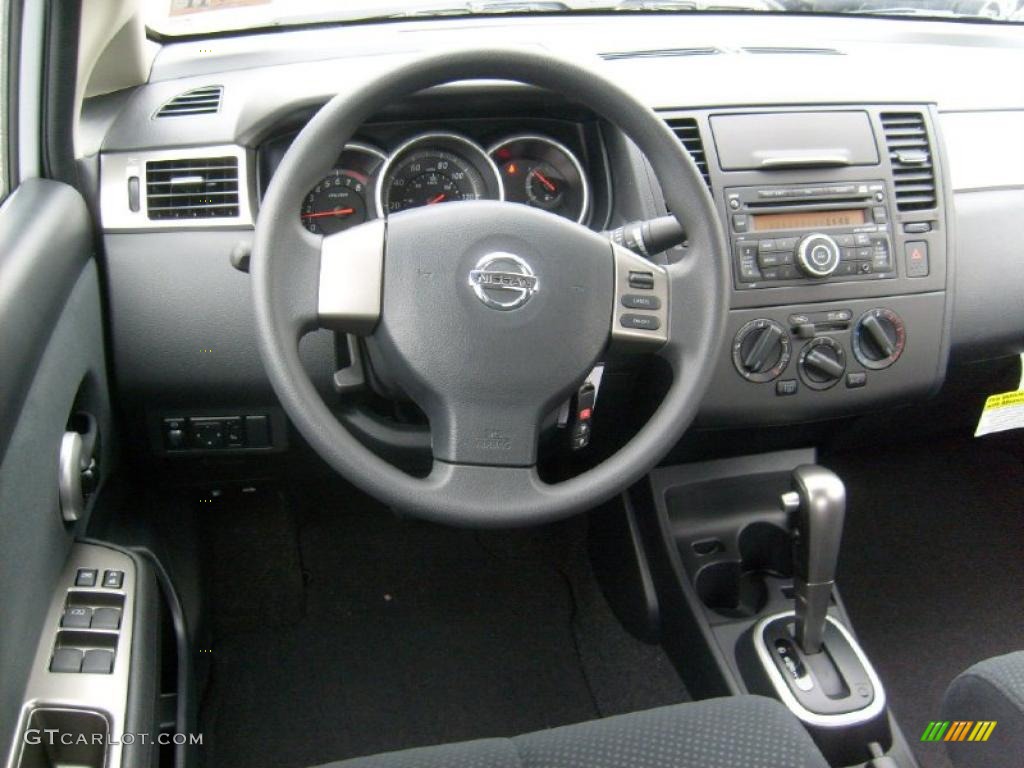 2011 Nissan Versa 1.8 S Sedan Charcoal Dashboard Photo #45928933