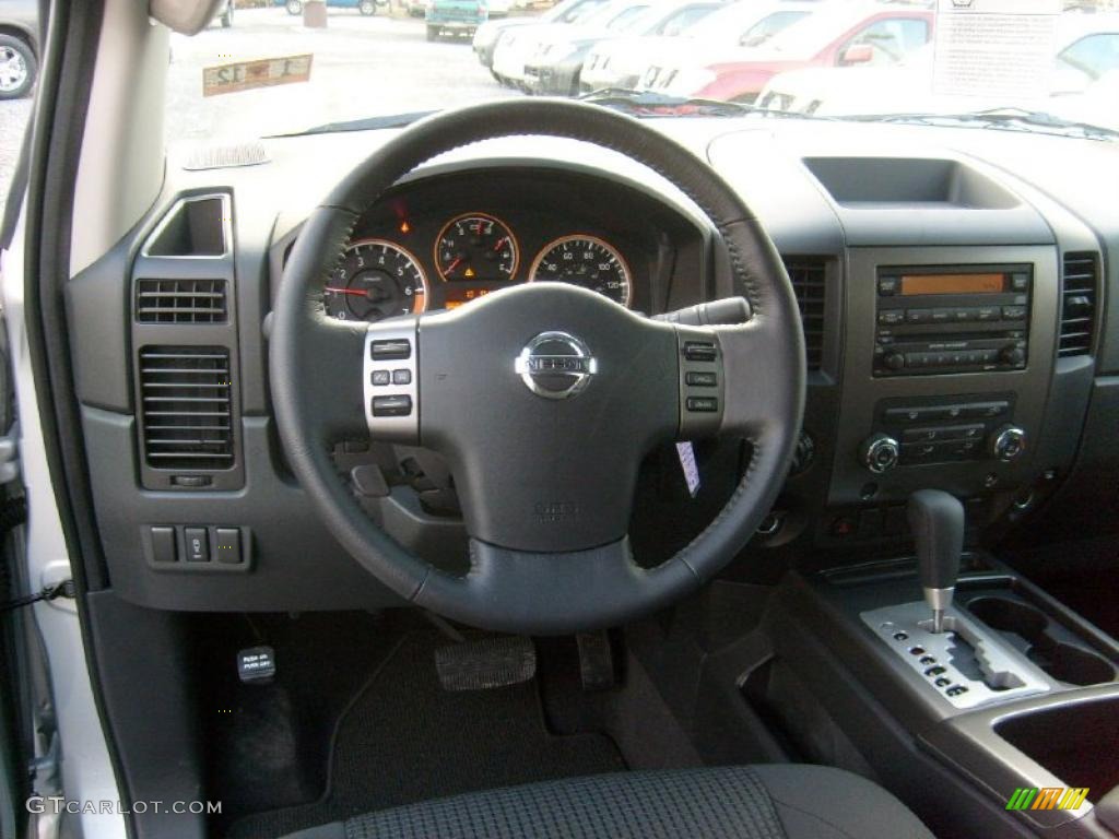 2011 Nissan Titan SV Crew Cab 4x4 Charcoal Dashboard Photo #45929167