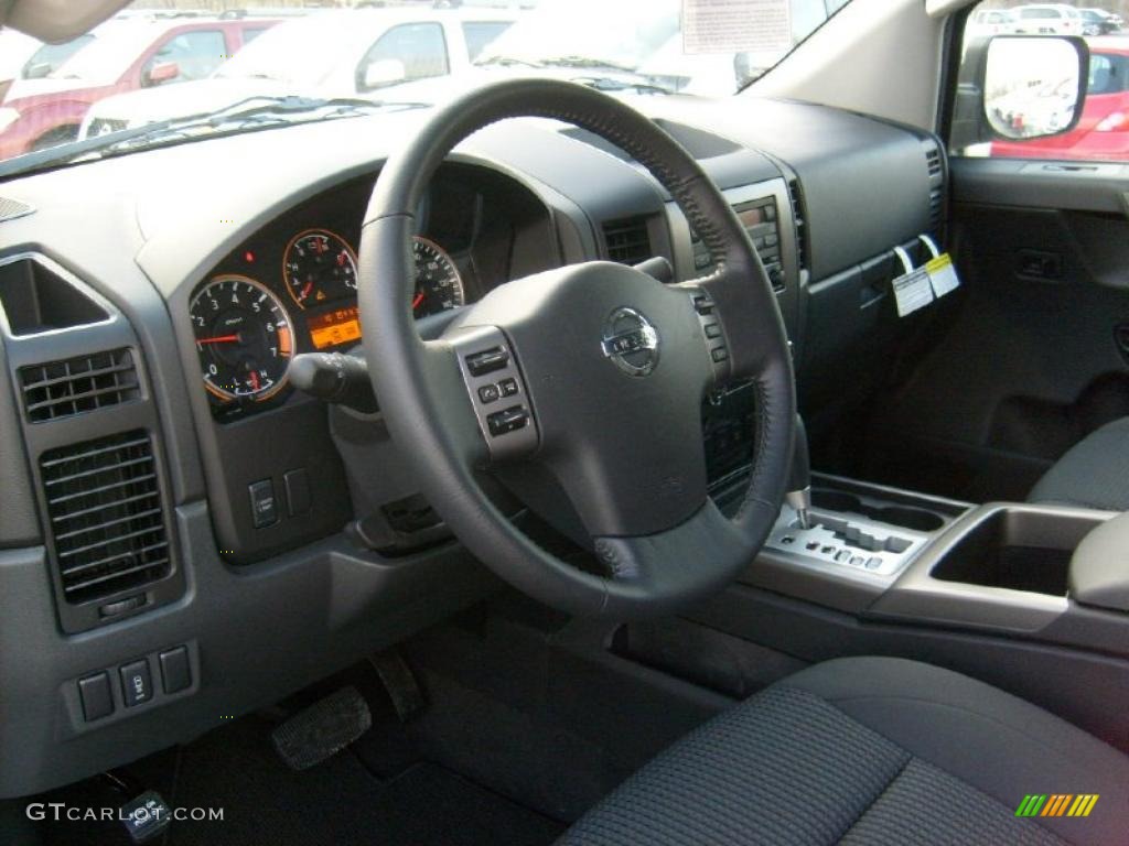 Charcoal Interior 2011 Nissan Titan SV Crew Cab 4x4 Photo #45929397
