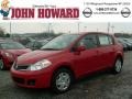 2011 Red Alert Nissan Versa 1.8 S Hatchback  photo #1