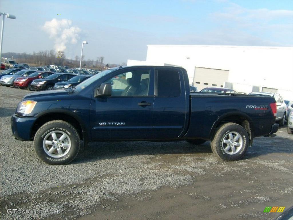 Navy Blue 2011 Nissan Titan Pro-4X King Cab 4x4 Exterior Photo #45929491