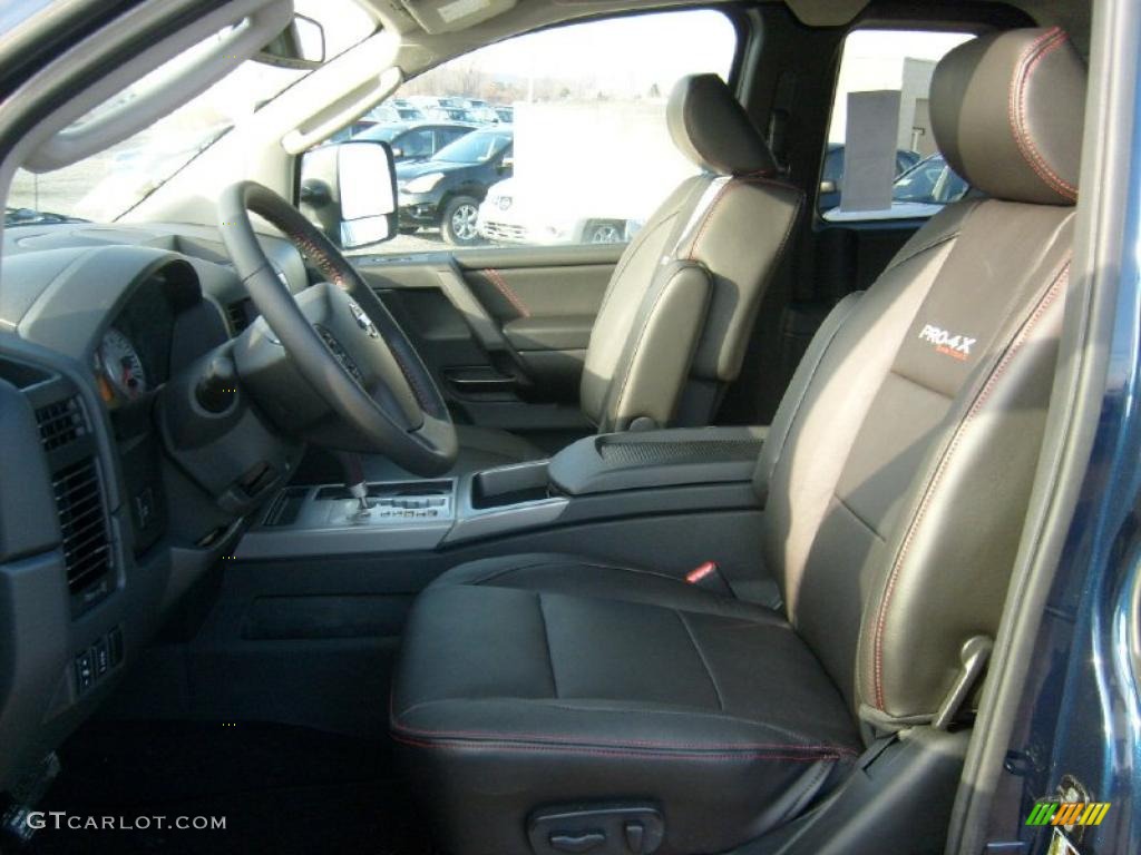 Charcoal Interior 2011 Nissan Titan Pro-4X King Cab 4x4 Photo #45929500