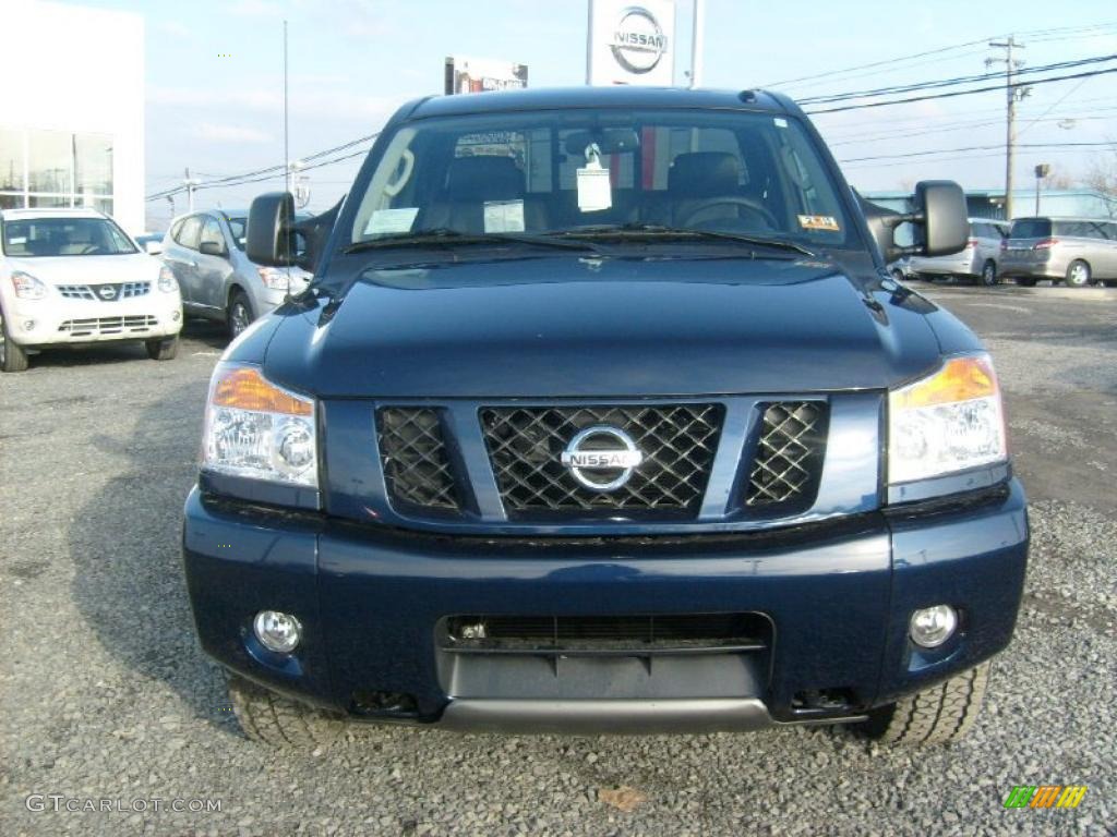 Navy Blue 2011 Nissan Titan Pro-4X King Cab 4x4 Exterior Photo #45929575