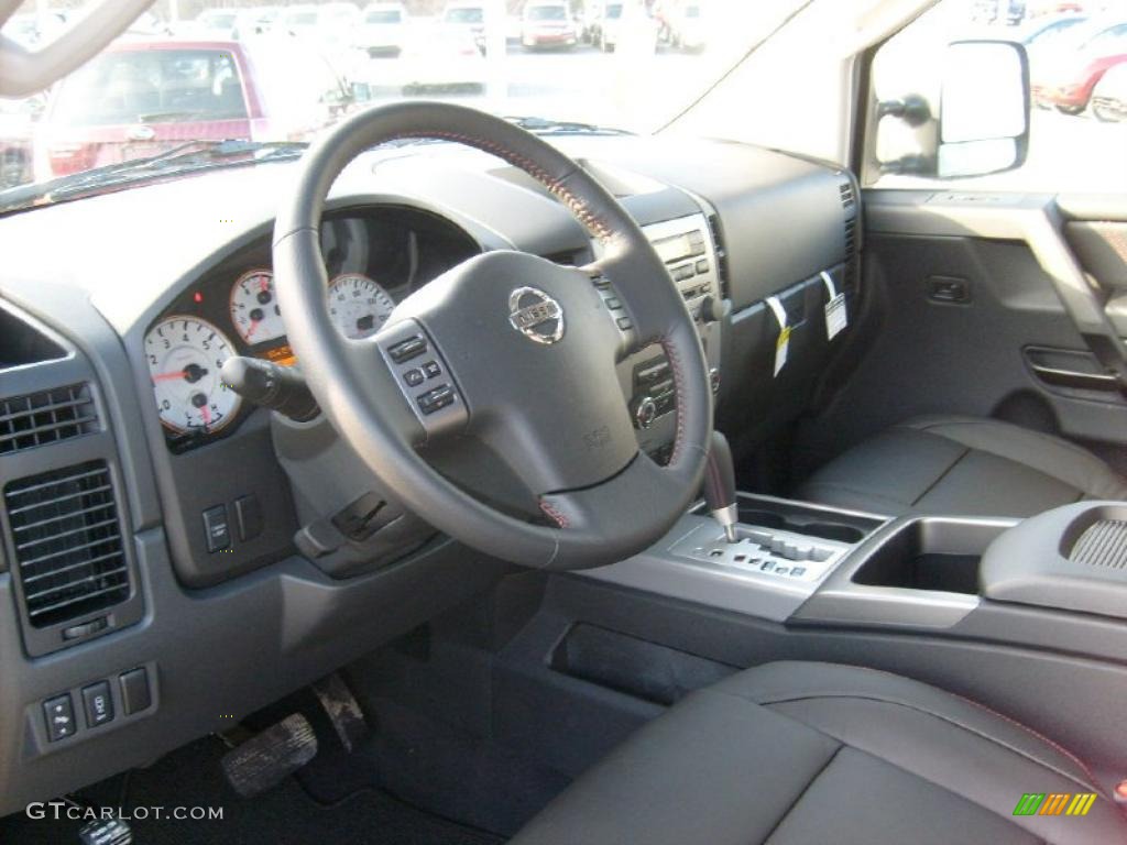 Charcoal Interior 2011 Nissan Titan Pro-4X King Cab 4x4 Photo #45929593