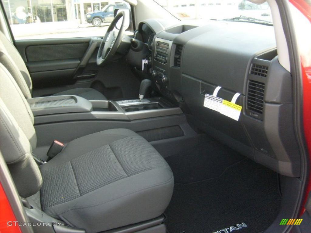 Charcoal Interior 2011 Nissan Titan SV Crew Cab 4x4 Photo #45929698