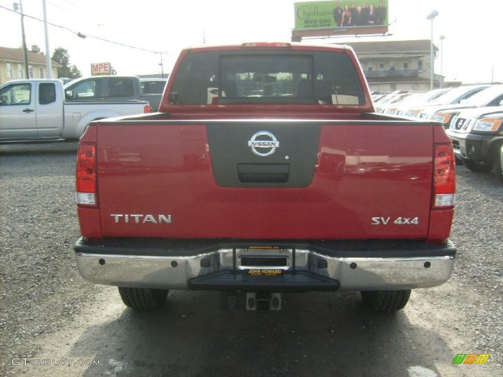 Red Alert 2011 Nissan Titan SV Crew Cab 4x4 Exterior Photo #45929707