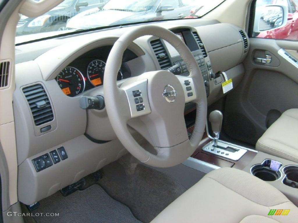2011 Nissan Pathfinder LE 4x4 Cafe Latte Dashboard Photo #45929965