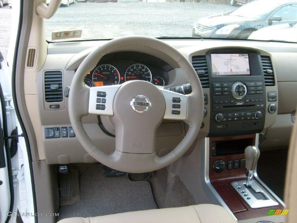 2011 Nissan Pathfinder LE 4x4 Cafe Latte Dashboard Photo #45929971