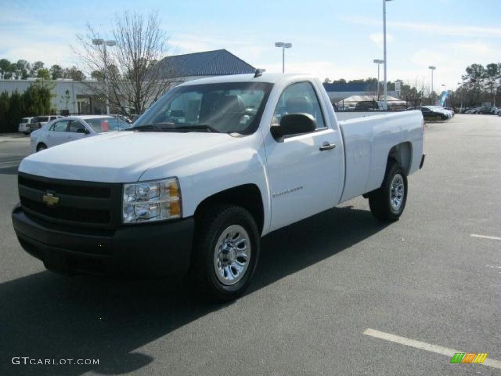 2008 Silverado 1500 Work Truck Regular Cab - Summit White / Dark Titanium photo #19